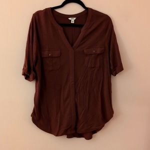 Sonoma Elbow Length Sleeves, Maroon, Size XL
